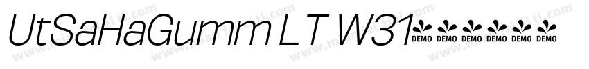 UtSaHaGumm LT W31字体转换
